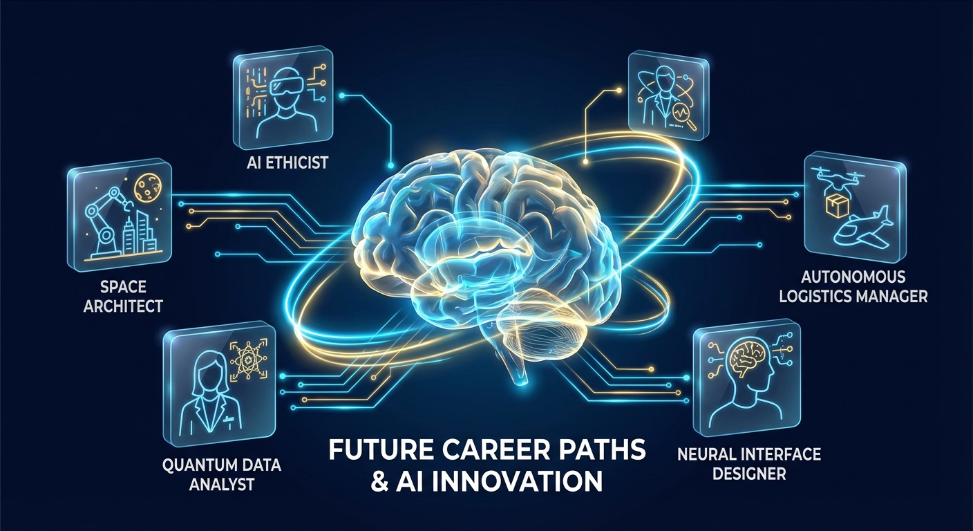 Yapay zeka çağında geleceğin meslekleri konsepti